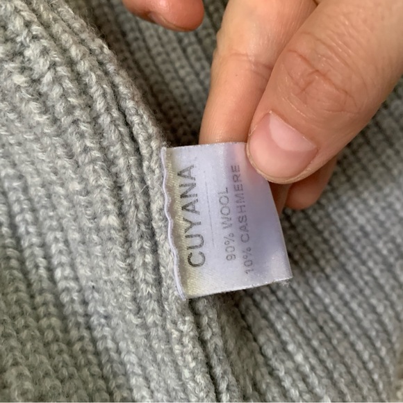 Cuyana Open Back Ribbed Wool/Cashmere Sweater, Small - Picture 4 of 4